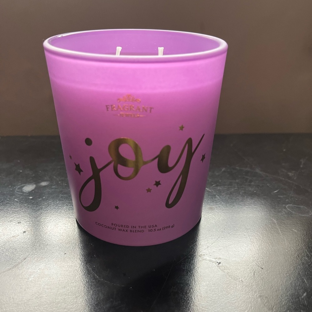 Size 5 Intact Fragrant Jewels Purple Joy Candle.